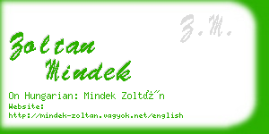 zoltan mindek business card